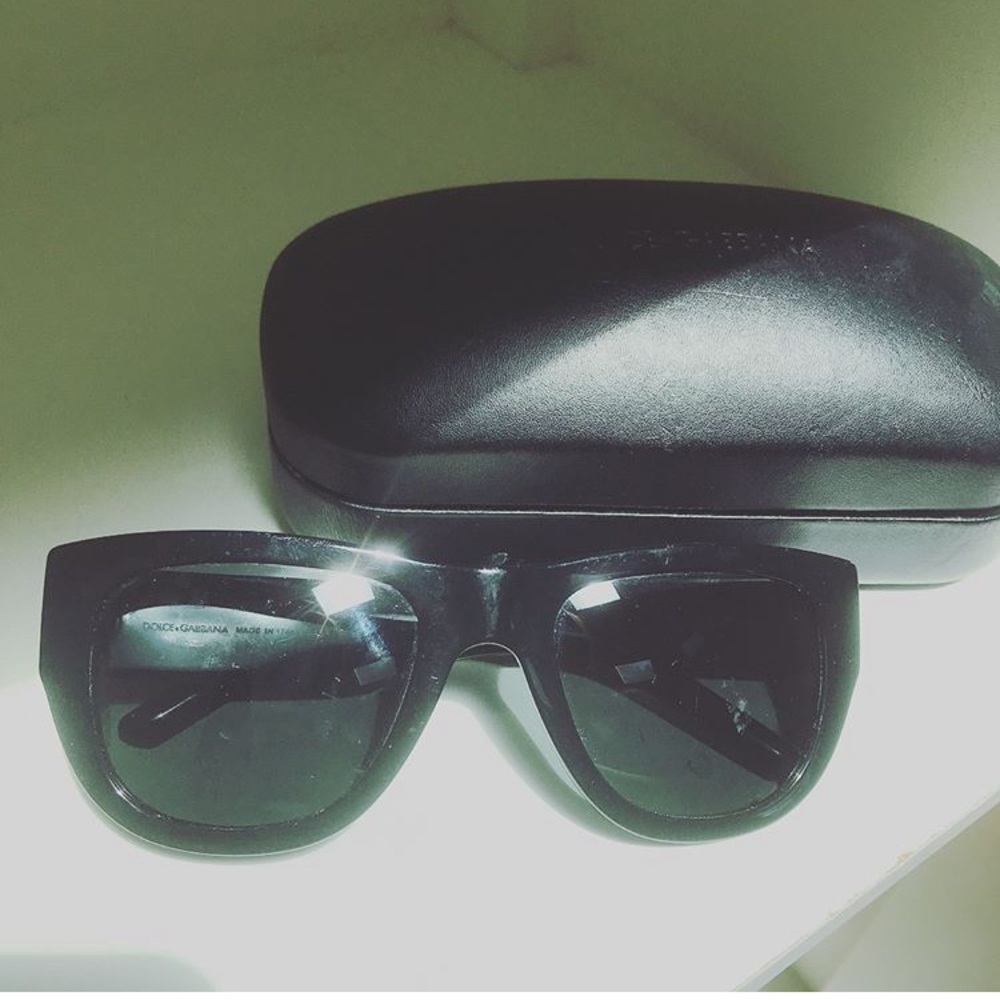 Dolce & Gabbana black on black sunglasses